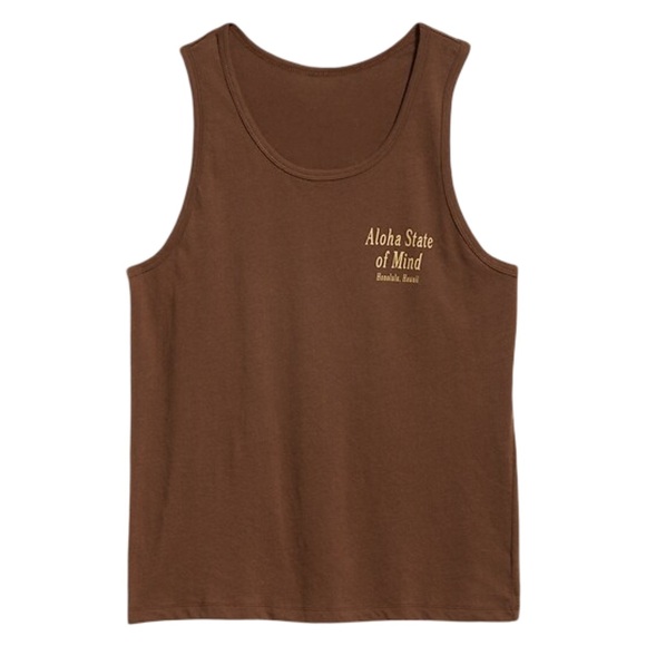 OLD NAVY • Brown Aloha State Of Mind Soft Washed Tank Top - Picture 1 of 3
